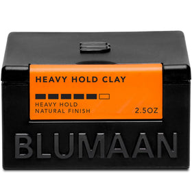 BluMaan heavy hold clay jar front view showing durable packaging and product benefit