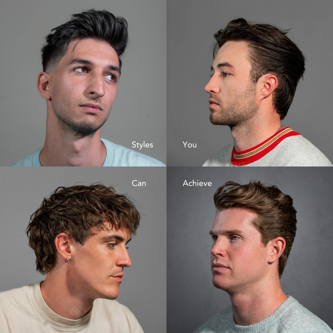 BluMaan styled hair outdoors showing natural matte look and all-day hold benefit