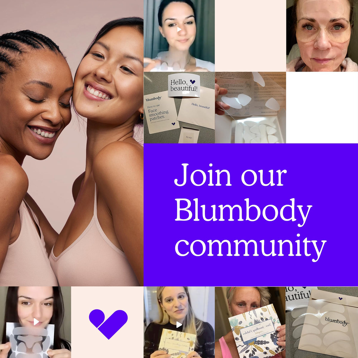 BLUMBODY lifestyle shot on vanity at night suggesting easy bedtime use benefit
