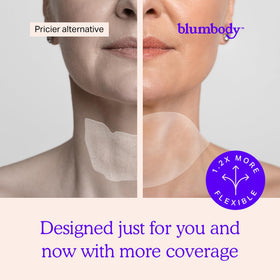 BLUMBODY patches with included cleanser and protective liner for easy care