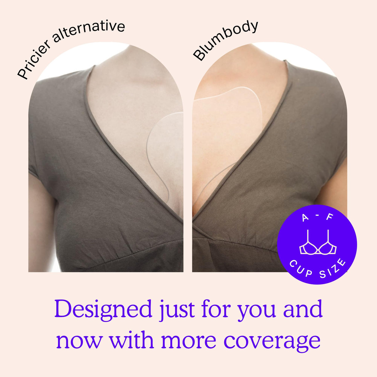 BLUMBODY pad held in hand to show size and contour fit