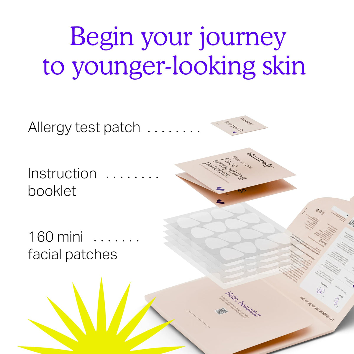 BLUMBODY patch next to a coin for scale showing compact, travel-friendly size
