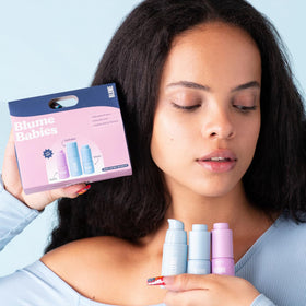 Blume ingredient focus visual featuring vitamin C and niacinamide for fading dark spots