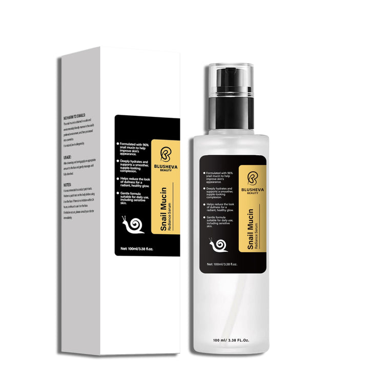 Blusheva Beauty front bottle showcasing sleek packaging and radiance benefit