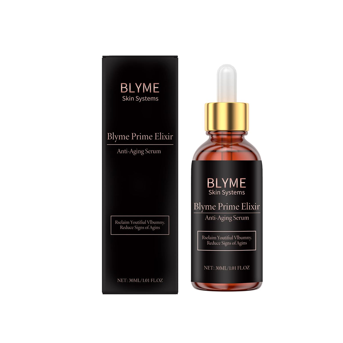 blyme front packaging showing bottle and label for clear product ID and benefit