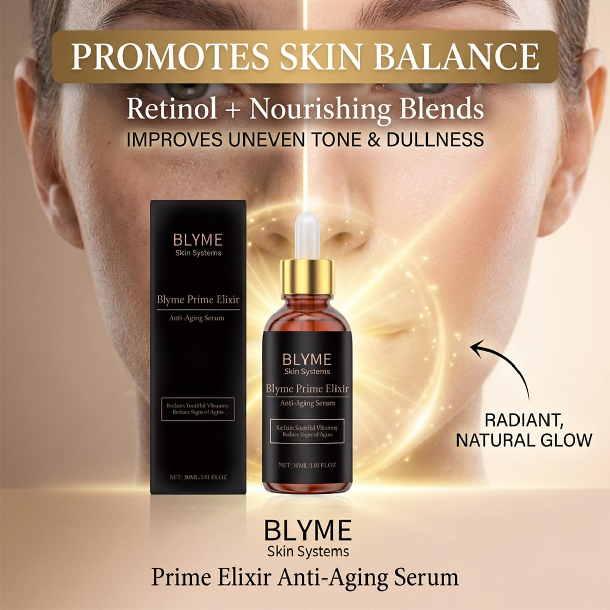blyme texture close-up of lightweight serum highlighting fast absorption benefit