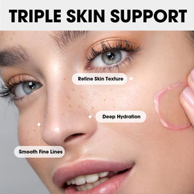 Bmrewax serum texture on skin illustrating hydration and non-greasy finish