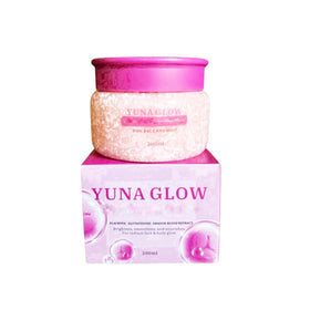 BMRS YUNA GLOW front packaging showing jar and label, promotes clear product identity