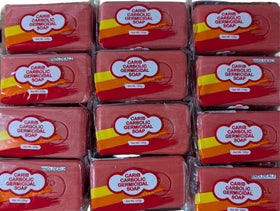 BNDLDEALZ Carib pack front view showing twelve wrapped bars and clear labeling for quick selection
