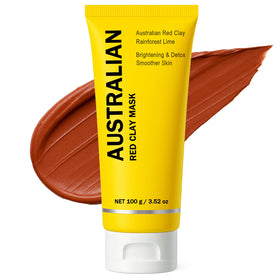 Boaccy front tube showing Australian red clay mask packaging and clear product benefit