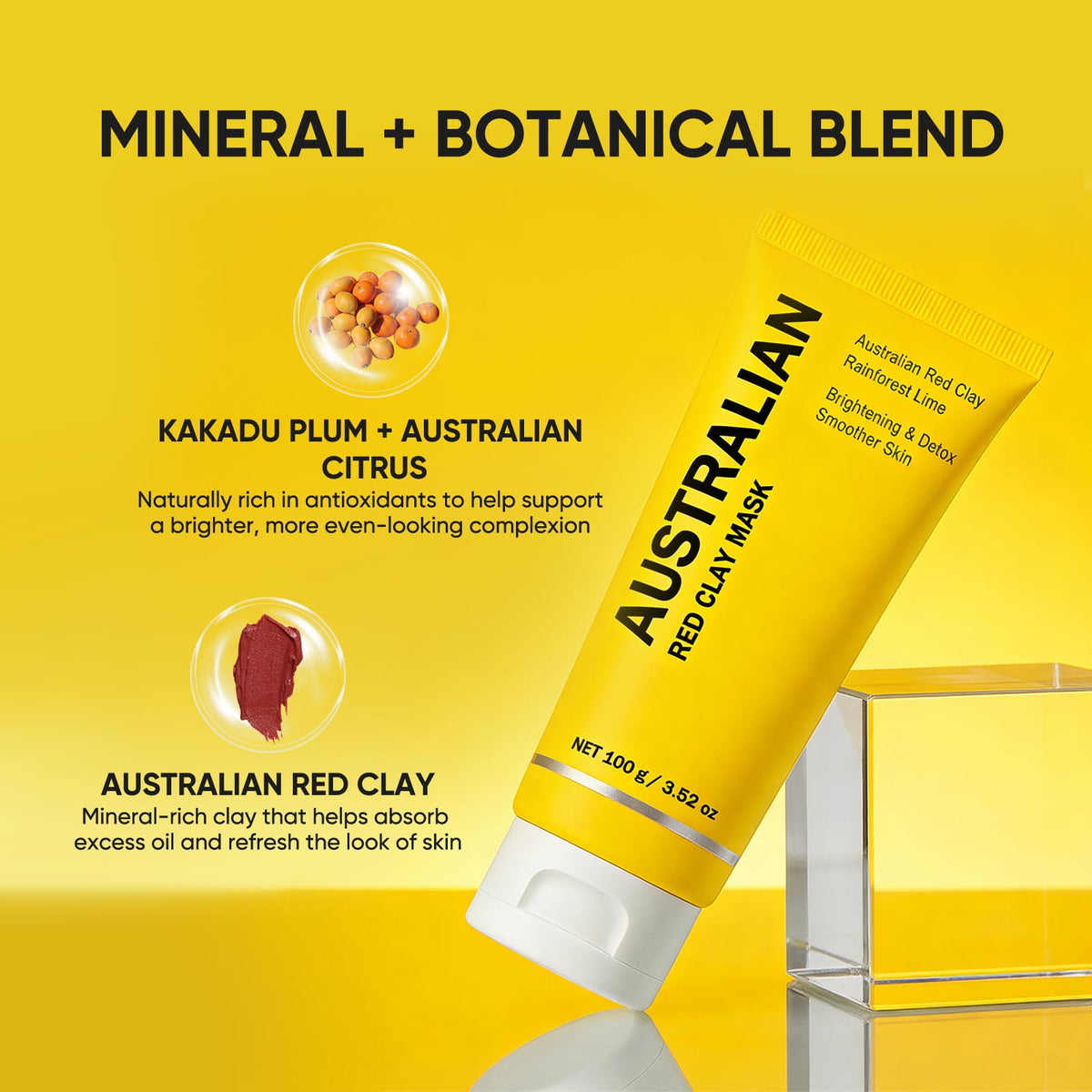 Boaccy arrangement of Kakadu plum and limes showing antioxidant botanicals and natural origin