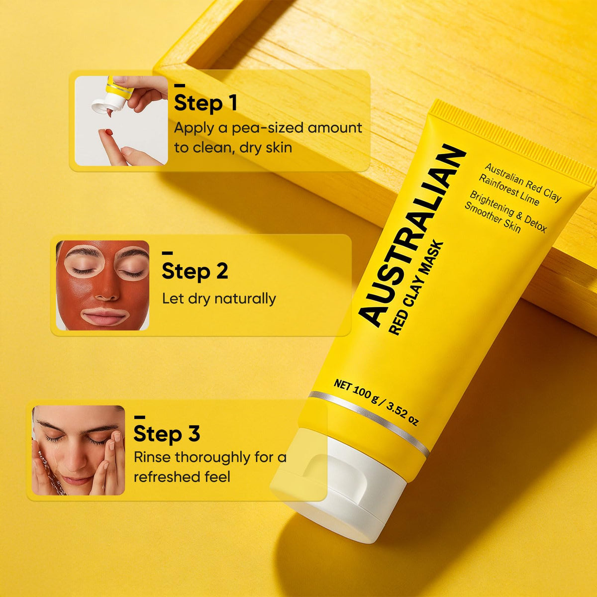 Boaccy tube on bathroom shelf styled for at-home spa and weekly skincare ritual benefit