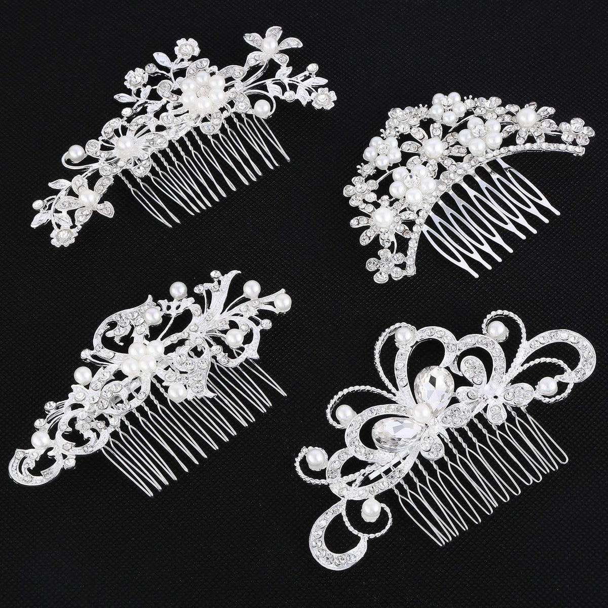 Boao U-shaped pin placed in bridal updo, provides discreet lasting support
