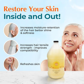 Bóa Vida in-shower use with model demonstrating easy hair and body cleansing