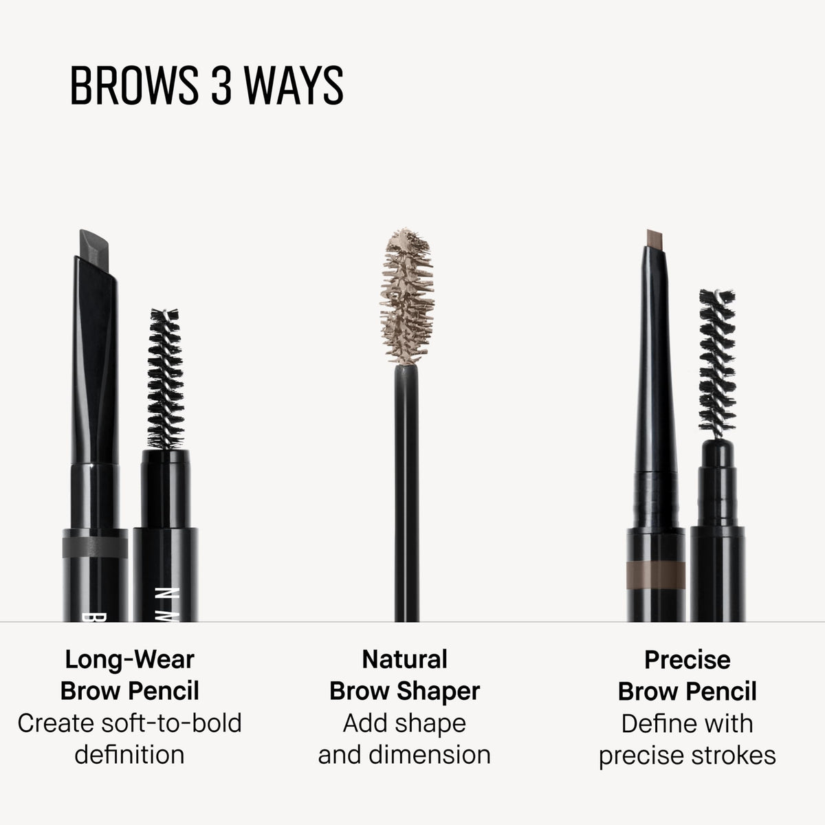 Bobbi Brown applying pencil on model for defined yet natural brows