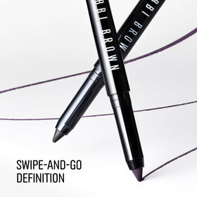 Bobbi Brown application on lash line showing precise winged eyeliner benefit