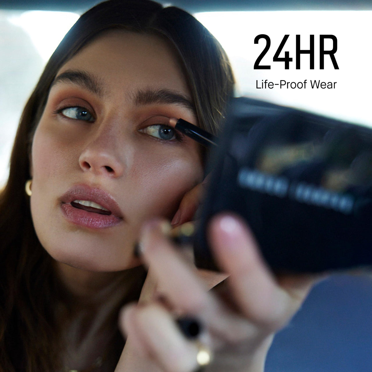 Bobbi Brown shadow stick applied on eyelid illustrating quick, crease-resistant wear