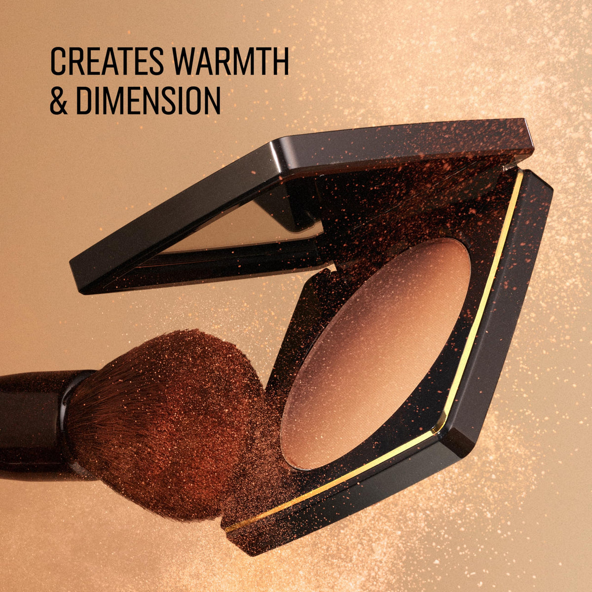 Bobbi Brown bronzing powder applied with brush for smooth, buildable contour