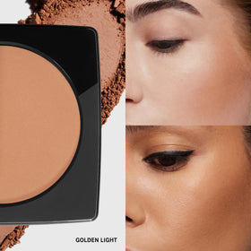 Bobbi Brown bronzing powder pan close-up revealing silky texture and blendability