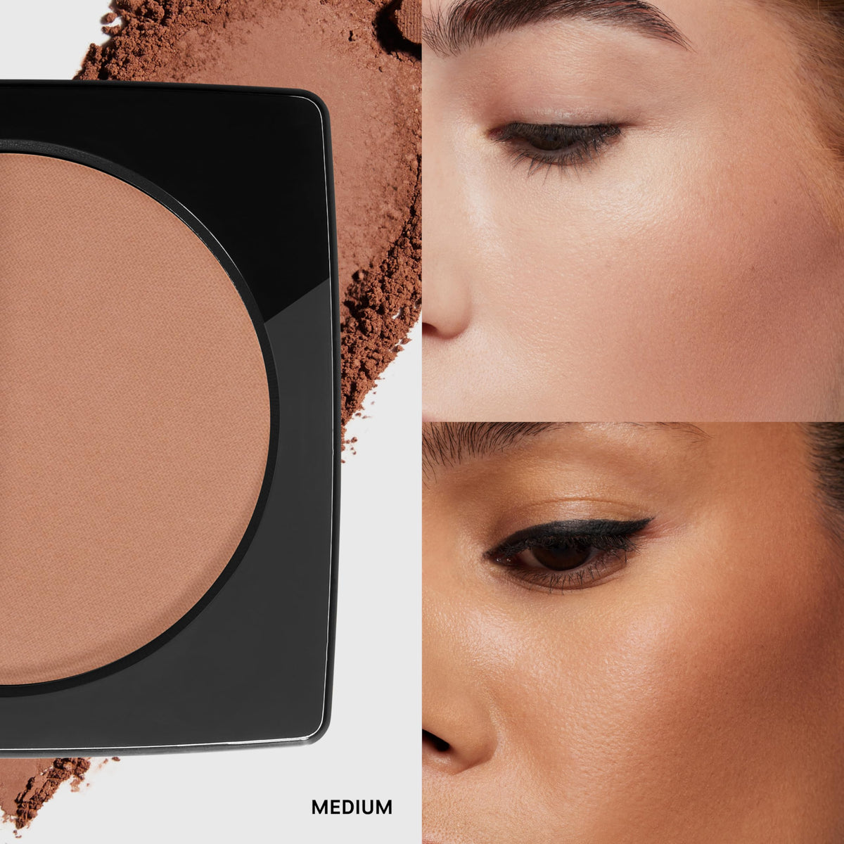 Bobbi Brown bronzing powder texture close-up with smooth finish for seamless application