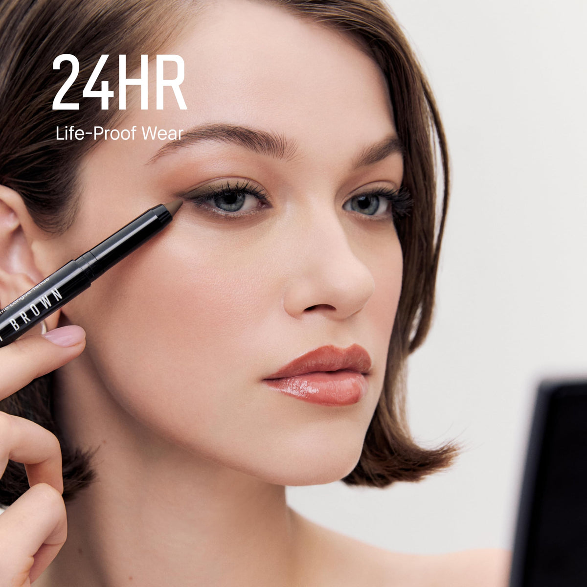 Bobbi Brown built-in sharpener detail demonstrating on-the-go tip maintenance