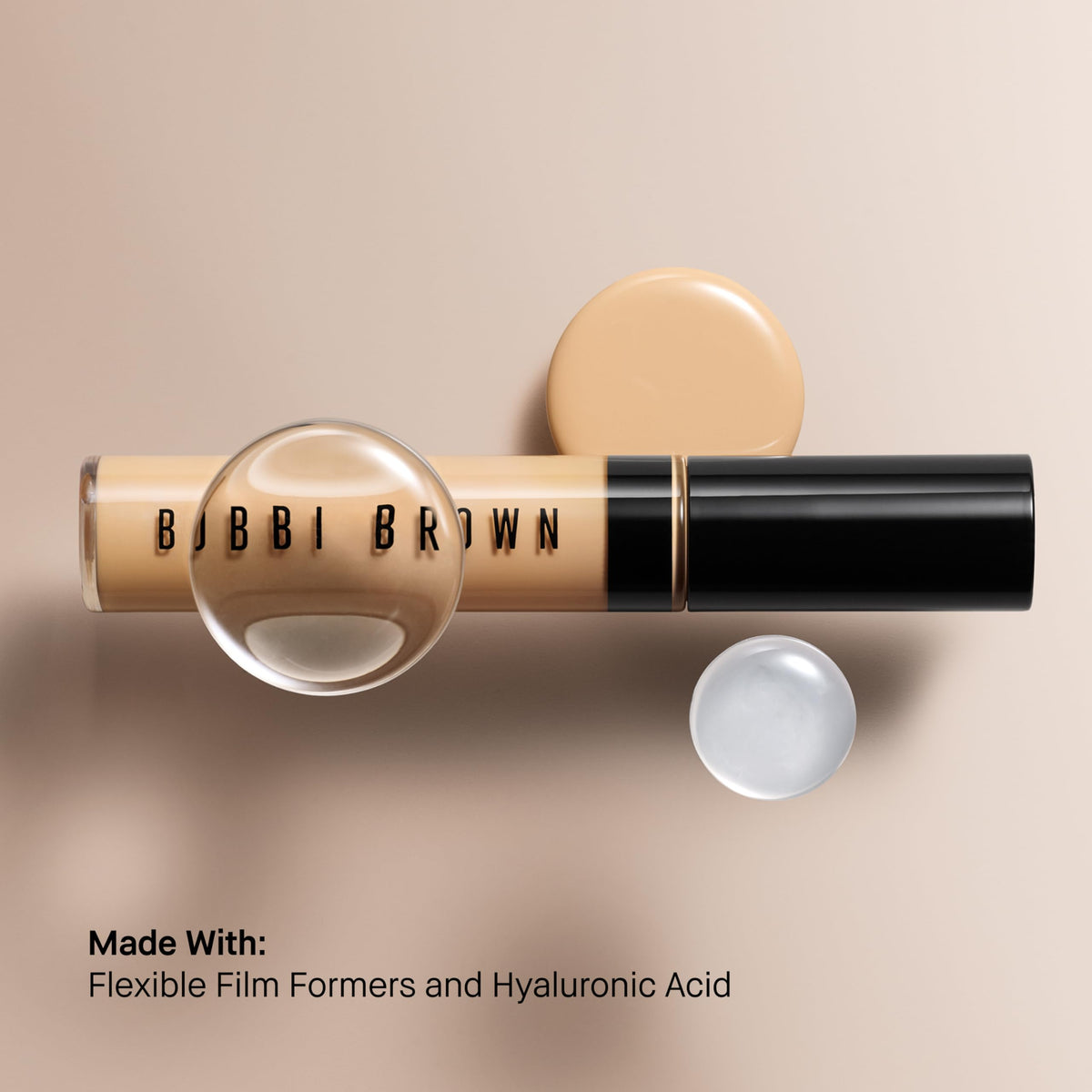 Bobbi Brown concealer in a makeup bag lifestyle shot showing travel-ready benefit