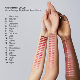 Bobbi Brown crushed lip color paired with gloss showing combination for added shine and enhanced finish