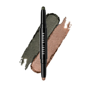 Bobbi Brown dual-ended stick front packaging showing both matte and shimmer ends and easy travel use