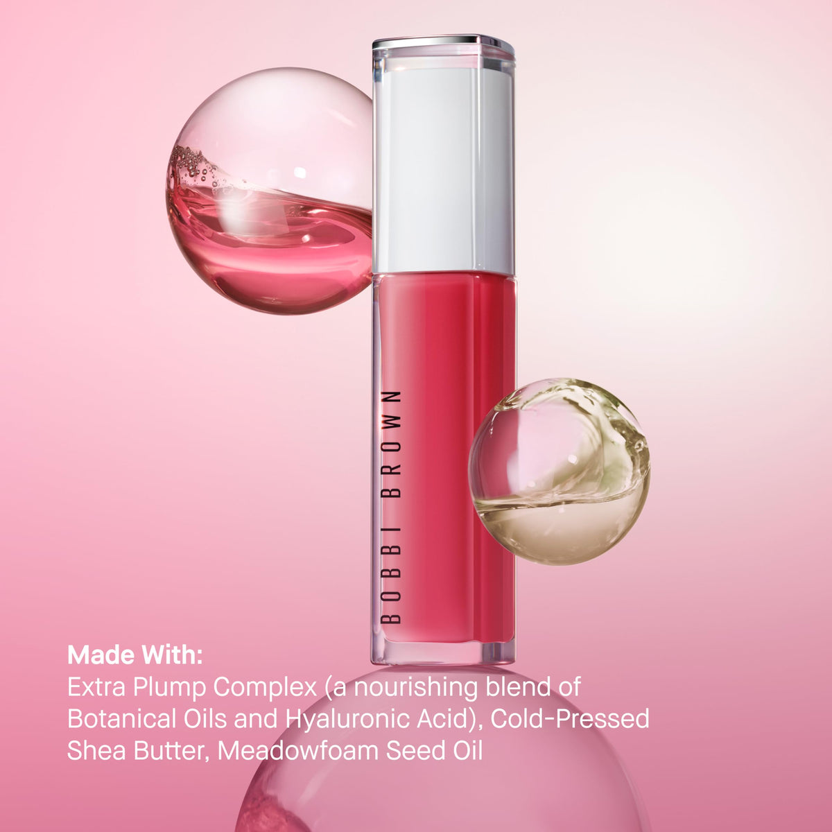 Bobbi Brown before-and-after lips demonstrating smoother, plumper-looking results