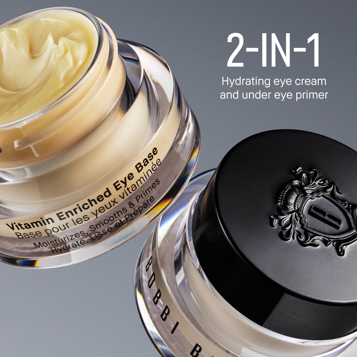 Bobbi Brown next to coin for scale showing compact travel size and long-lasting value benefit