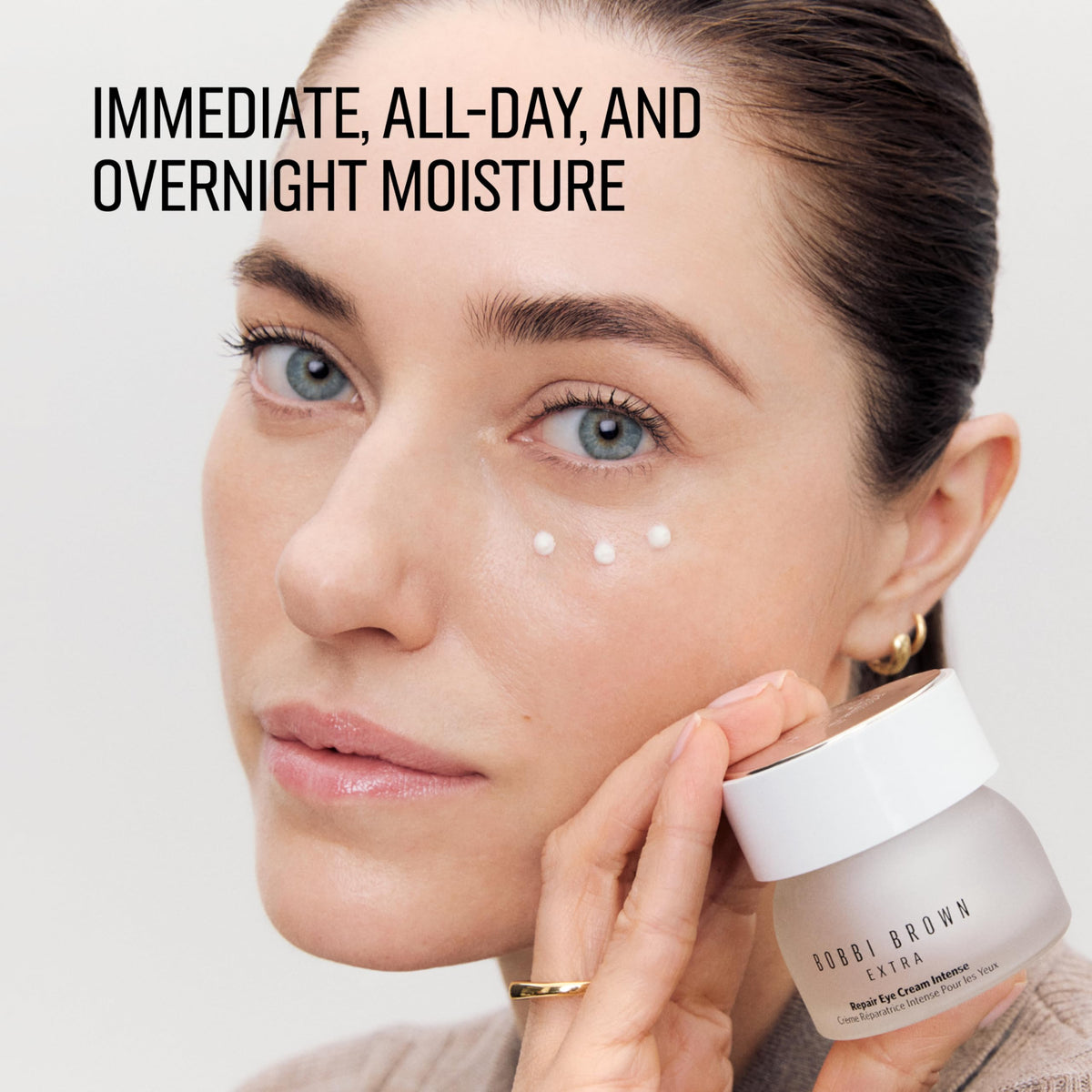 Bobbi Brown refill pod next to outer jar illustrating easy refill and sustainable reuse benefit