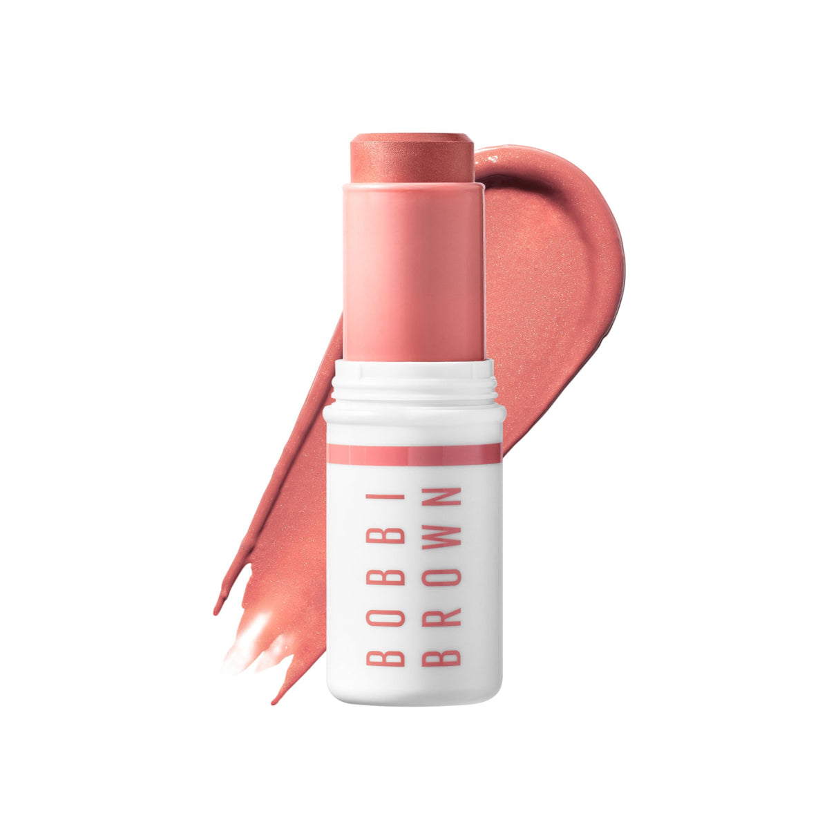 Bobbi Brown front packaging showing Flirty Peach stick and product benefit