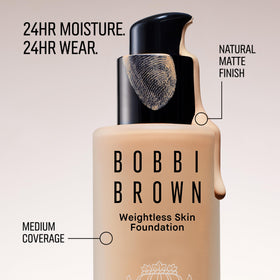 Bobbi Brown application on hand blending for even coverage and natural look benefit