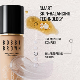 Bobbi Brown shades array flatlay displaying 53 shade variety for inclusive matching