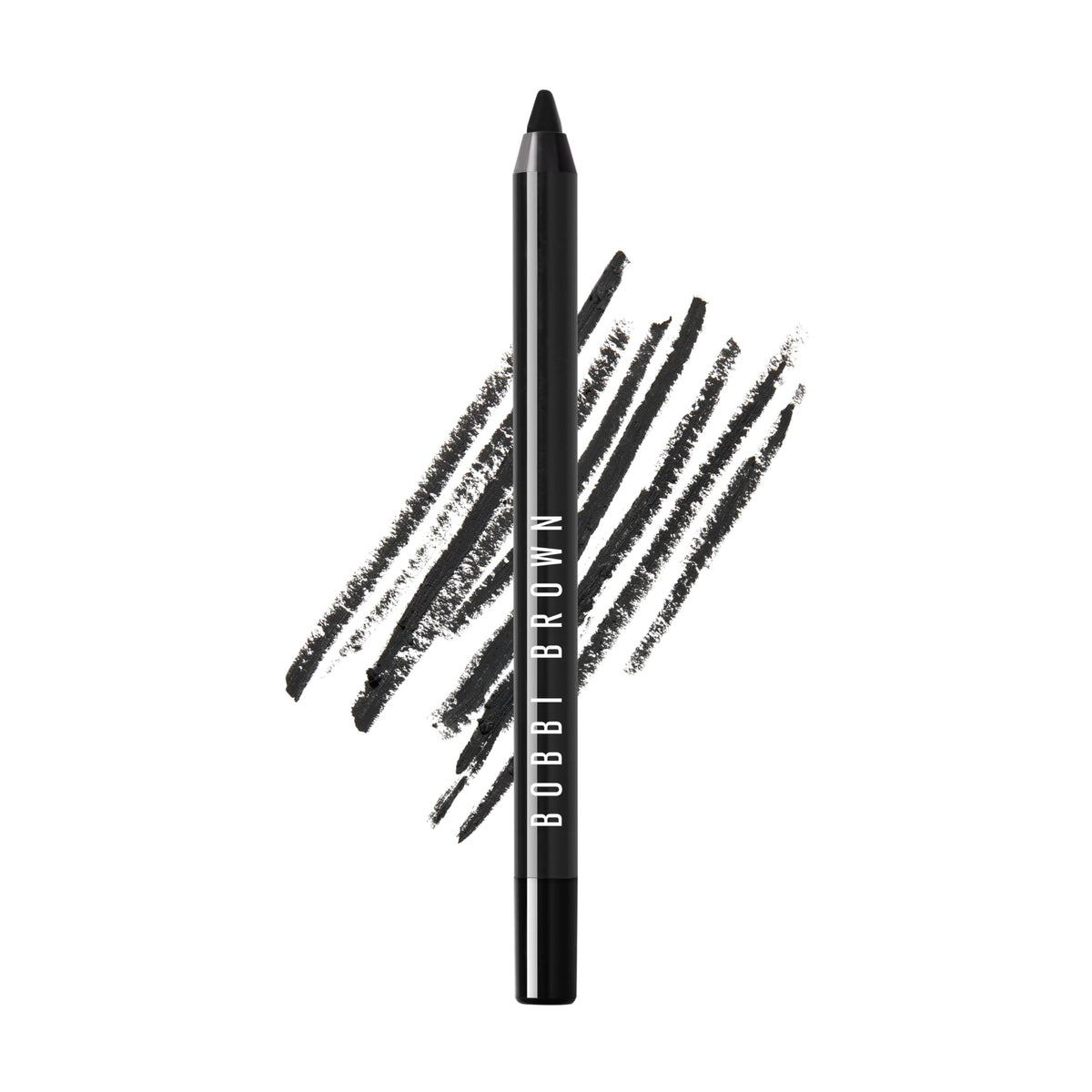 bobbi brown front packaging kajal liner showing sleek pencil and label benefit long-wear