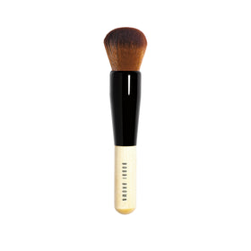 Bobbi Brown brush front view showing round head and polished finish, ideal for even coverage