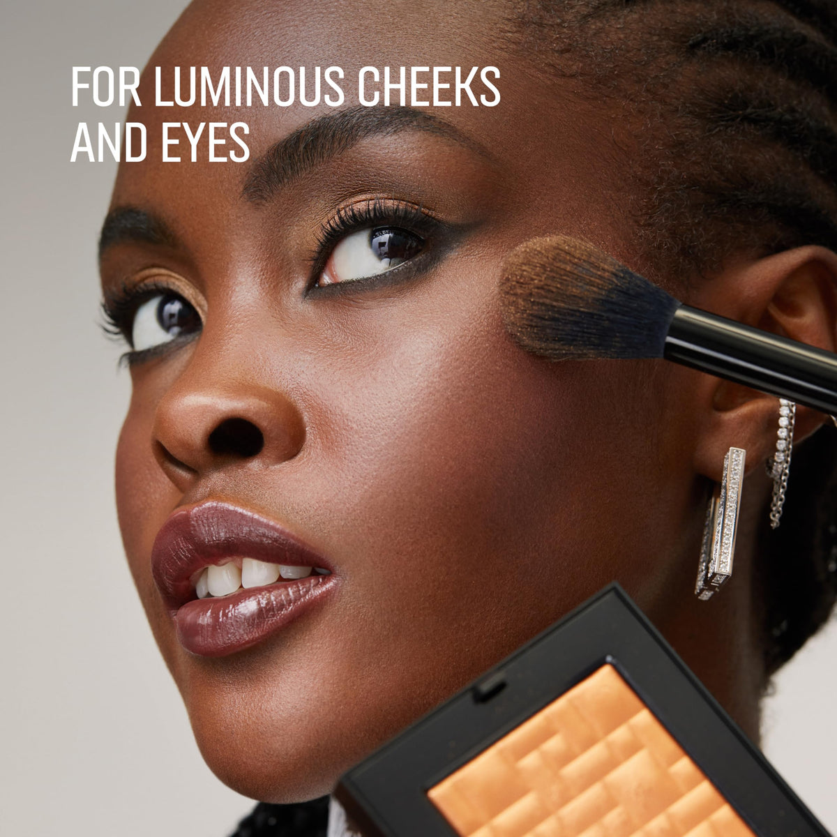 Bobbi Brown texture swipe showing gel-powder finish and smooth blendability