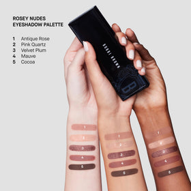 Bobbi Brown palette applied on eyes demonstrating blendable shades and soft definition