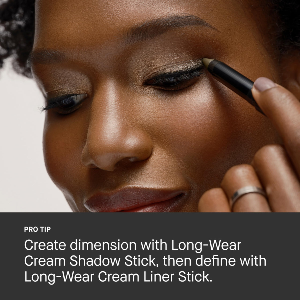 Bobbi Brown liner next to ruler illustrating compact size and travel-friendly portability