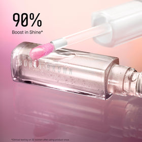 Bobbi Brown texture drop emphasizing glossy finish and nourishing oils