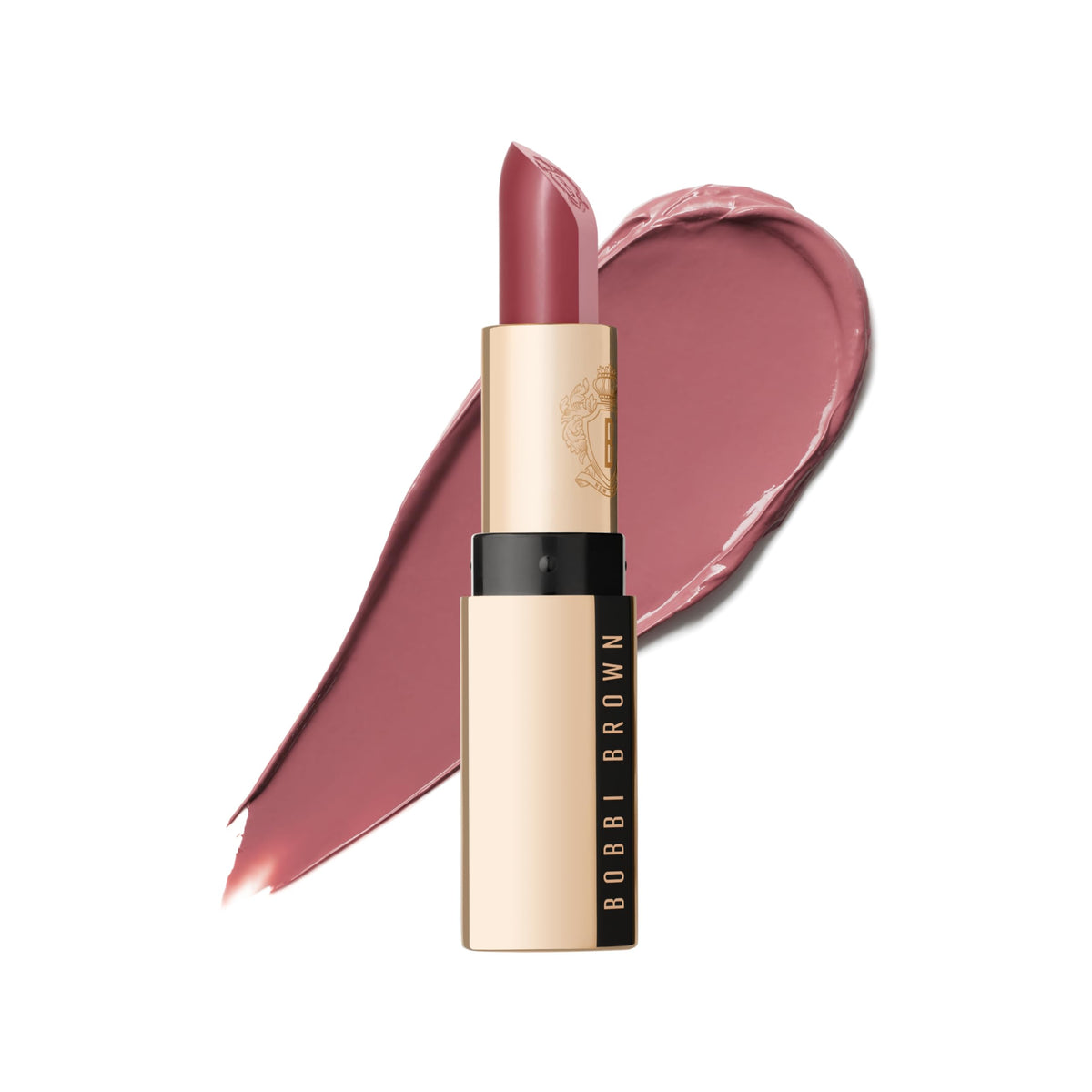 Bobbi Brown lipstick front packaging showing shade and finish benefit