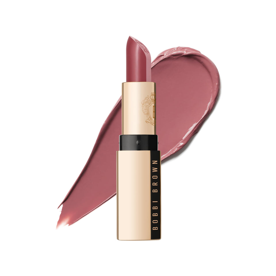 Bobbi Brown lipstick front packaging showing shade and finish benefit