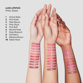 Bobbi Brown lipstick on vanity in lifestyle setting showing polished everyday use