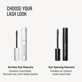 bobbi brown mascara beside coin to show size and portable, travel-friendly benefit