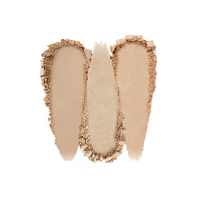 Bobbi Brown powder next to makeup bag in lifestyle setting for everyday radiance