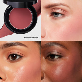 Bobbi Brown open compact with mirror illustrating easy on-the-go application