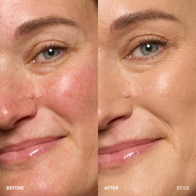 Bobbi Brown texture close-up of foundation pour showing lightweight feel