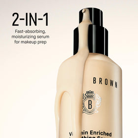 Bobbi Brown size comparison next to coin, clarifies 1 fl oz bottle scale