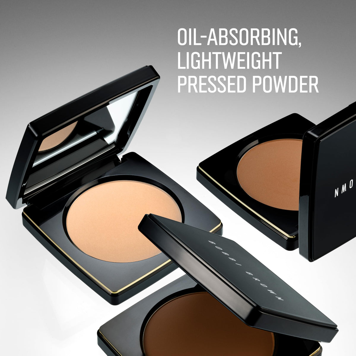 Bobbi Brown included puff beside compact for convenient touch-up benefit