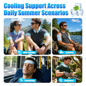 BobbleT patch in outdoor sports setting offering on-the-go cooling